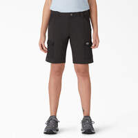 Women's Cooling Slim Fit Cargo Shorts, 10" - Black (BK)