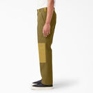 Contrast Double Knee Pants - Military/Moss Green Colorblock &#40;CBM&#41;