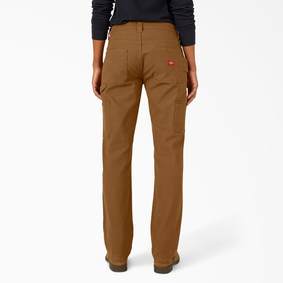 Pantalon menuisier en coutil de coupe droite et d&eacute;contract&eacute;e FLEX pour femmes - Rinsed Brown Duck &#40;RBD&#41;