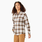 Chandail en flanelle &agrave; manches longues pour femmes - Brown Duck/Black Ombre Plaid &#40;WPB&#41;