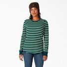 Women&rsquo;s Long Sleeve Thermal Shirt - Forest Green Stripe &#40;FS2&#41;