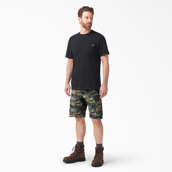FLEX Cooling Regular Fit Cargo Shorts, 11&quot; - Hunter Green Camo &#40;H2C&#41;