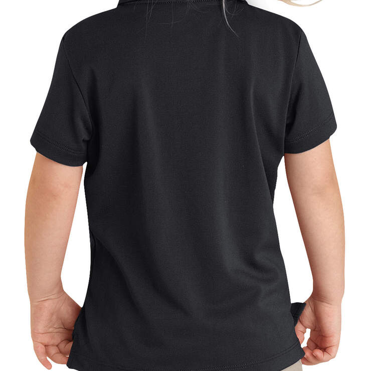 Girls' Performance Short Sleeve Polo Shirt, 4-6X - Black (BK) numéro de l’image 2