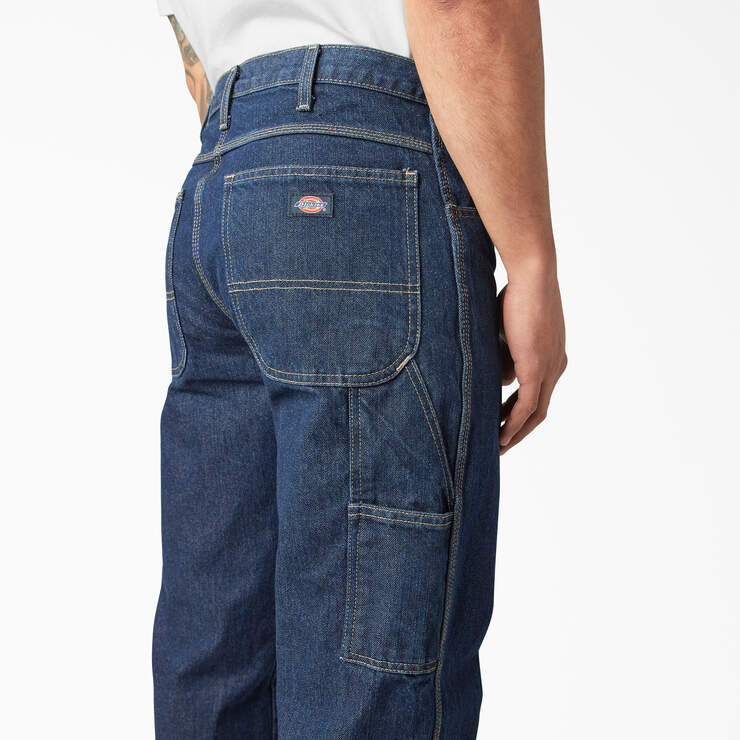 Relaxed Fit Heavyweight Carpenter Jeans - Rinsed Indigo Blue (RNB) image number 6