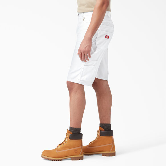 Relaxed Fit Utility Painter&#39;s Shorts, 11&quot; - White &#40;WH&#41;
