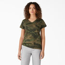 Women&#39;s Short Sleeve V-Neck T-Shirt - Light Sage Camo &#40;LSC&#41;