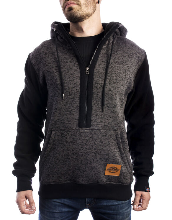 3/4 Zip Bryan Pullover Hoodie - Charcoal Gray (CH)