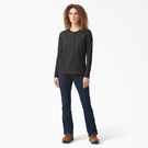 Haut Henley &eacute;pais pour femmes - Black &#40;KBK&#41;