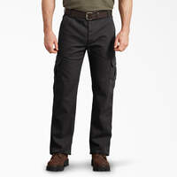 Pantalon cargo de coupe standard en coutil - Stonewashed Black (SBK)