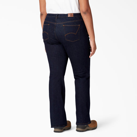 Jeans &agrave; jambe semi-&eacute;vas&eacute;e Forme parfaite taille plus pour femmes - Rinsed Indigo Blue &#40;RNB&#41;