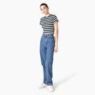 T-shirt court ray&eacute; pour femmes - Black/Teal Explorer Stripe &#40;BSE&#41;