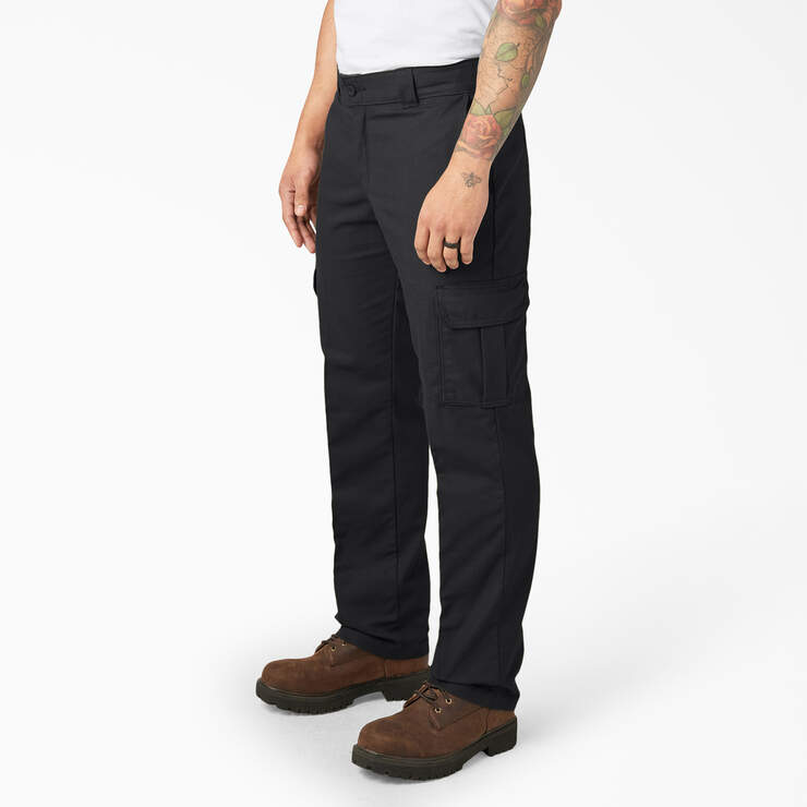 Pantalon cargo de coupe standard en tissu FLEX - Black (BK) numéro de l’image 3