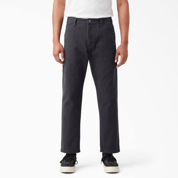 Pantalon menuisier en coutil d&eacute;lav&eacute; &agrave; la pierre - Stonewashed Black &#40;SBK&#41;