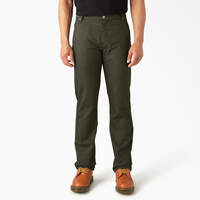 Pantalon menuisier de coupe standard en coutil - Stonewashed Moss Green (SMS)