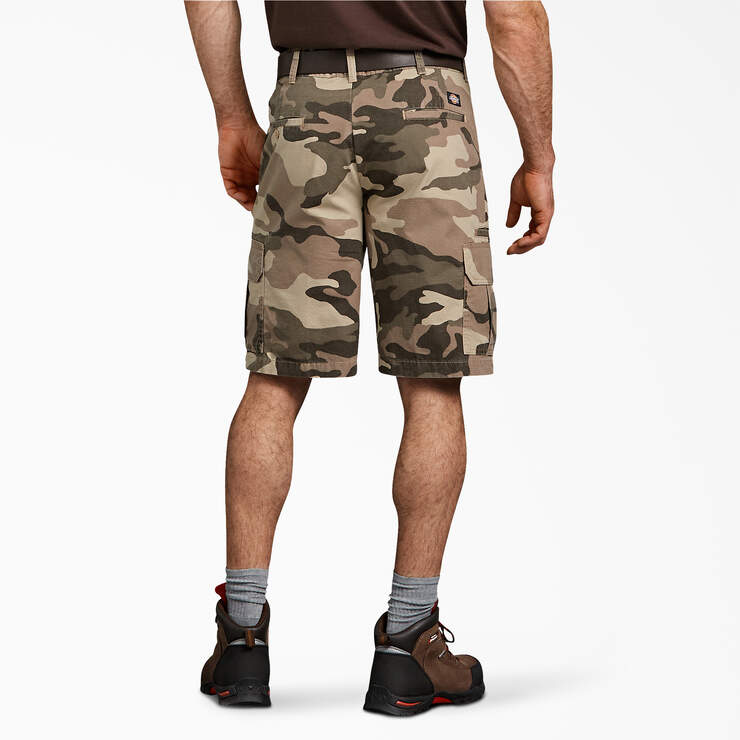 Relaxed Fit Ripstop Cargo Shorts, 11" - Pebble Brown/Black Camo (SBOC) image number 2