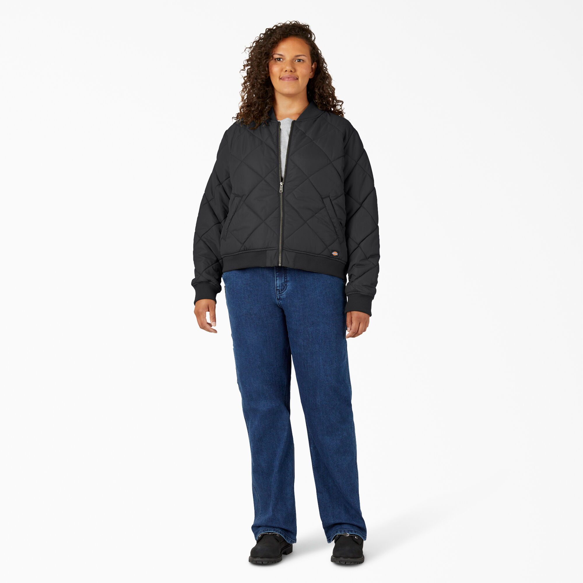 Black bomber puffer jacket sales