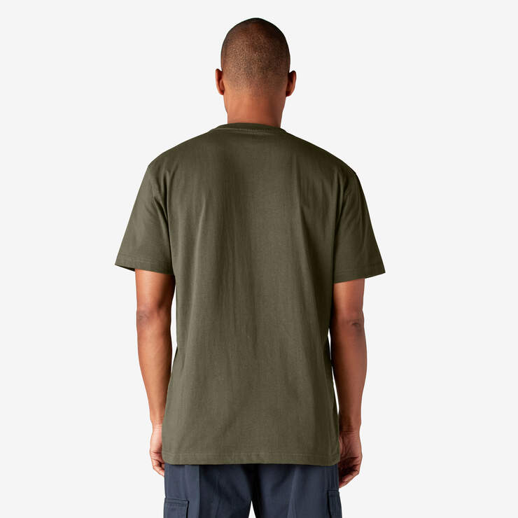 Heavyweight Short Sleeve Pocket T-Shirt - Military Green (ML) image number 2