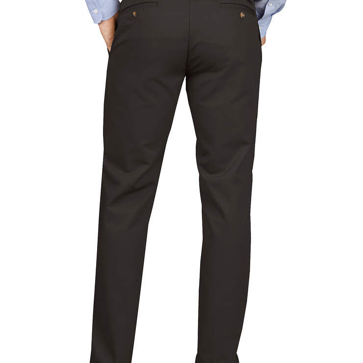Slim Fit Tapered Leg Flat Front Khaki Pants - Rinsed Black (RBK) image number 2
