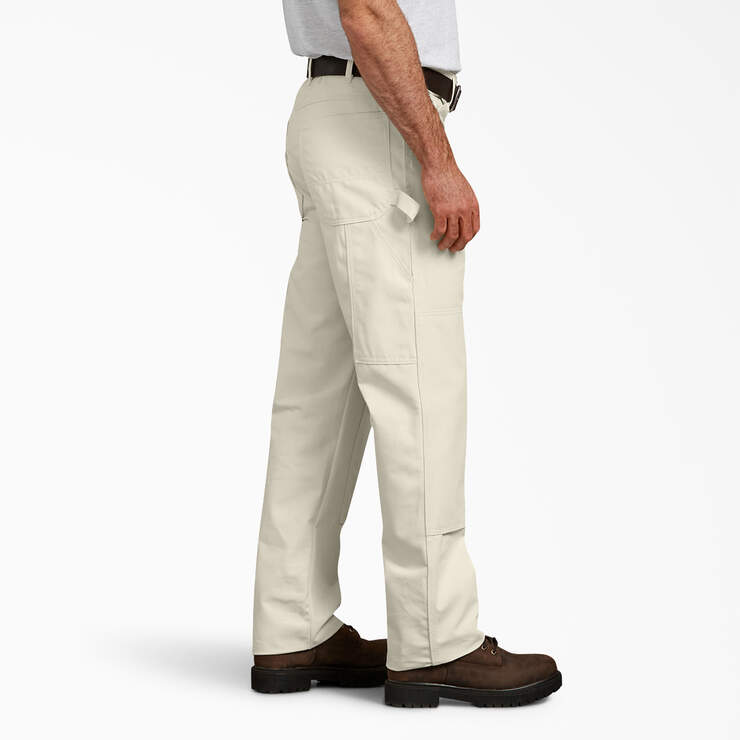 Relaxed Fit Double Knee Carpenter Painter's Pants - Natural Beige (NT) image number 4