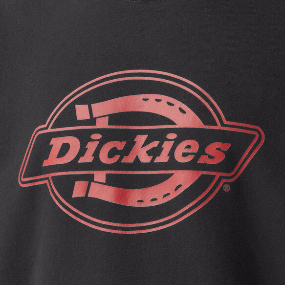 Fleece Logo Graphic Sweatshirt - Black w/ Red Stitching &#40;B2I&#41;