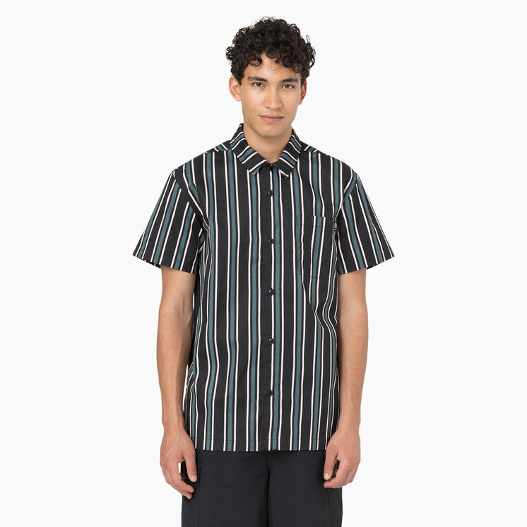 Dickies Skateboarding Cooling Relaxed Fit Shirt - Lincoln Green/Black Stripe &#40;NBS&#41;