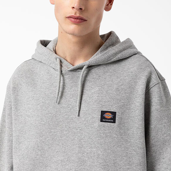 Chandail &agrave; capuchon de coupe d&eacute;contract&eacute;e avec logo skateboard Dickies sur la poitrine - Heather Gray &#40;HG&#41;
