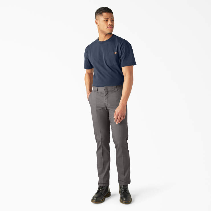 Pantalon de travail de coupe ajustée à jambe fuselée et à poche multi-usage - Gravel Gray (VG) numéro de l’image 4