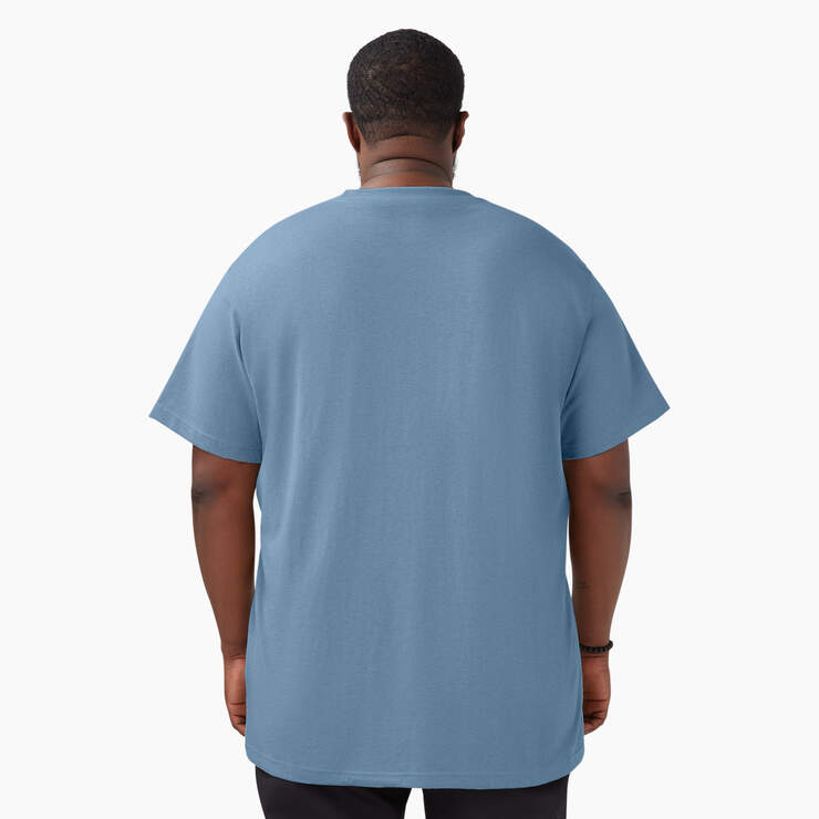 Heavyweight Heathered Short Sleeve Pocket T-Shirt - Coronet Blue Heather (LBH) image number 6