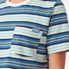 Women&#39;s Cropped Striped T-Shirt - Cobalt Stripe &#40;C2S&#41;