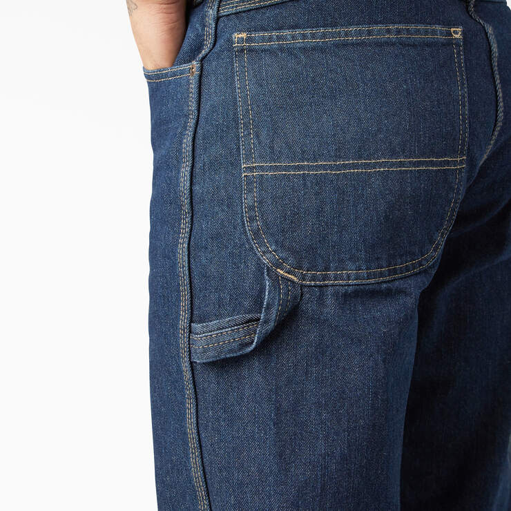 Relaxed Fit Heavyweight Carpenter Jeans - Rinsed Indigo Blue (RNB) image number 7