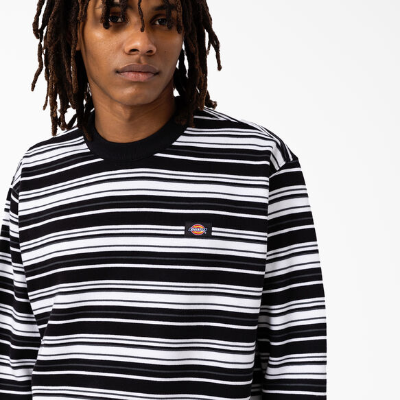 Westover Striped Crew Neck Sweatshirt - Black Variegated Stripe &#40;BSA&#41;
