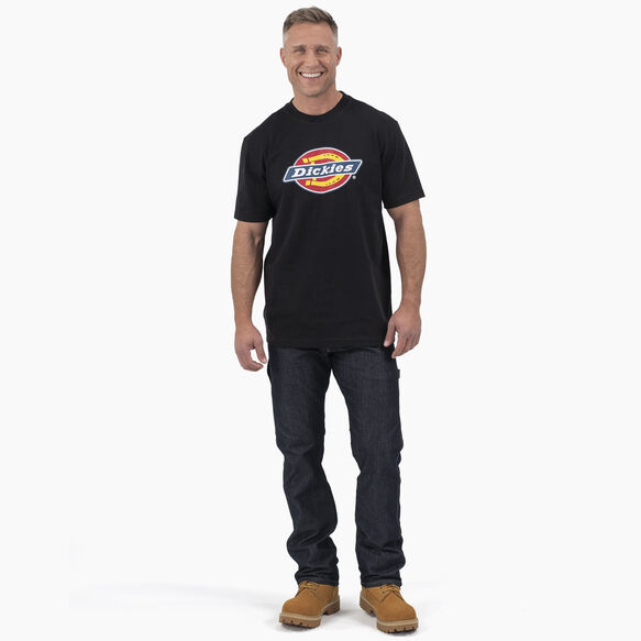 T-shirt imprim&eacute; avec logo tricolore &agrave; manches courtes - Black &#40;KBK&#41;