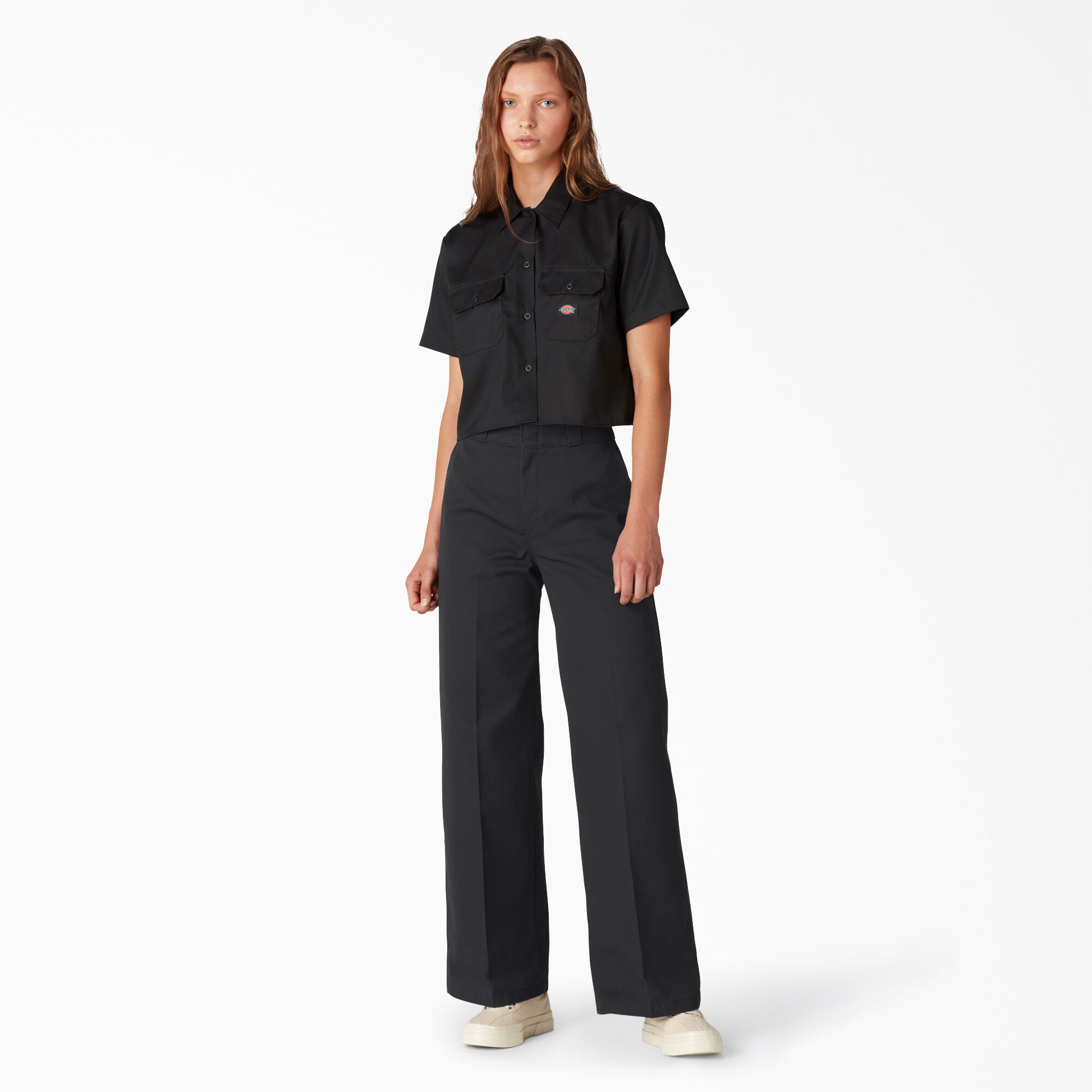 Women s Regular Fit Wide Leg Work Pants