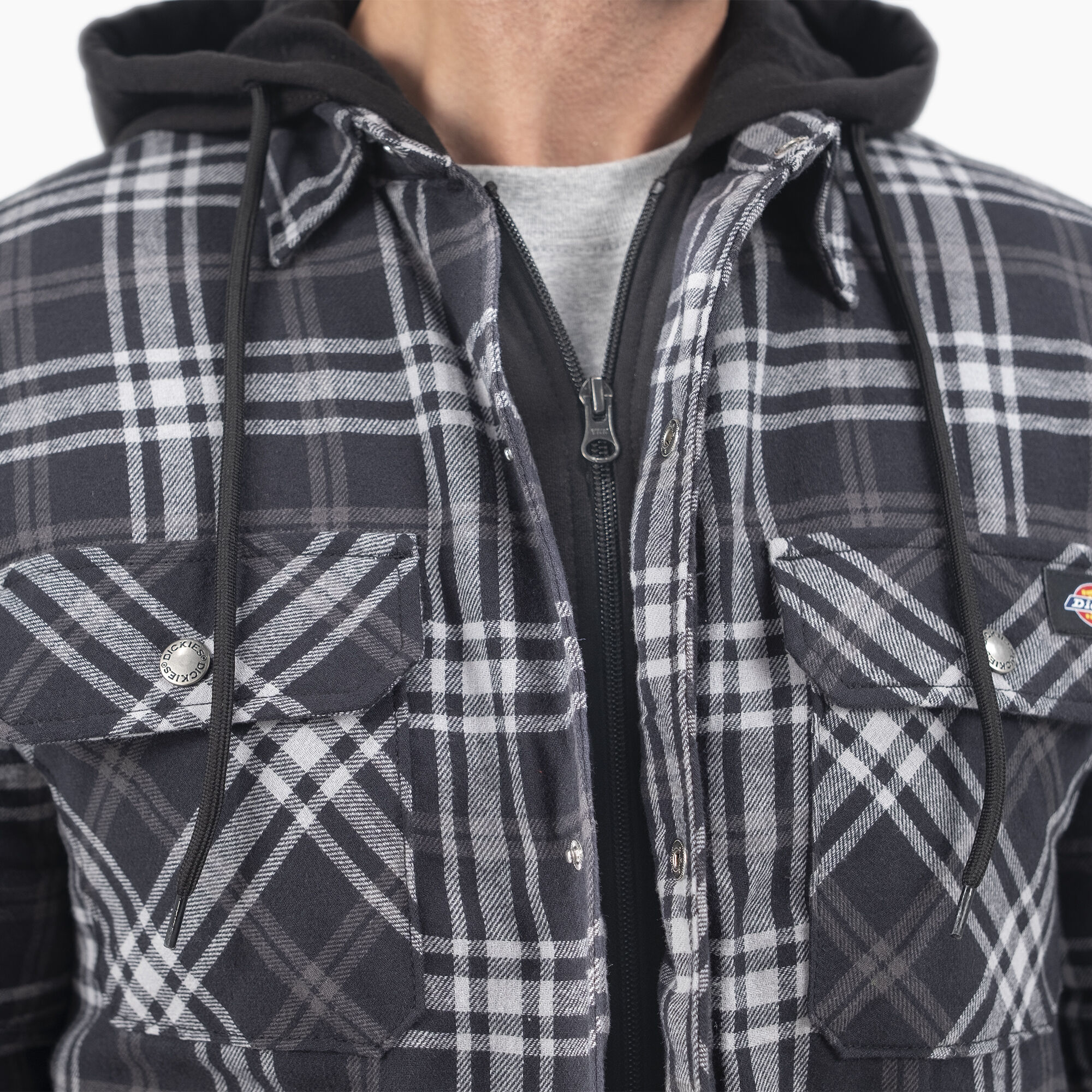 Dickies relaxed fit icon hooded quilted shirt jacket hot sale