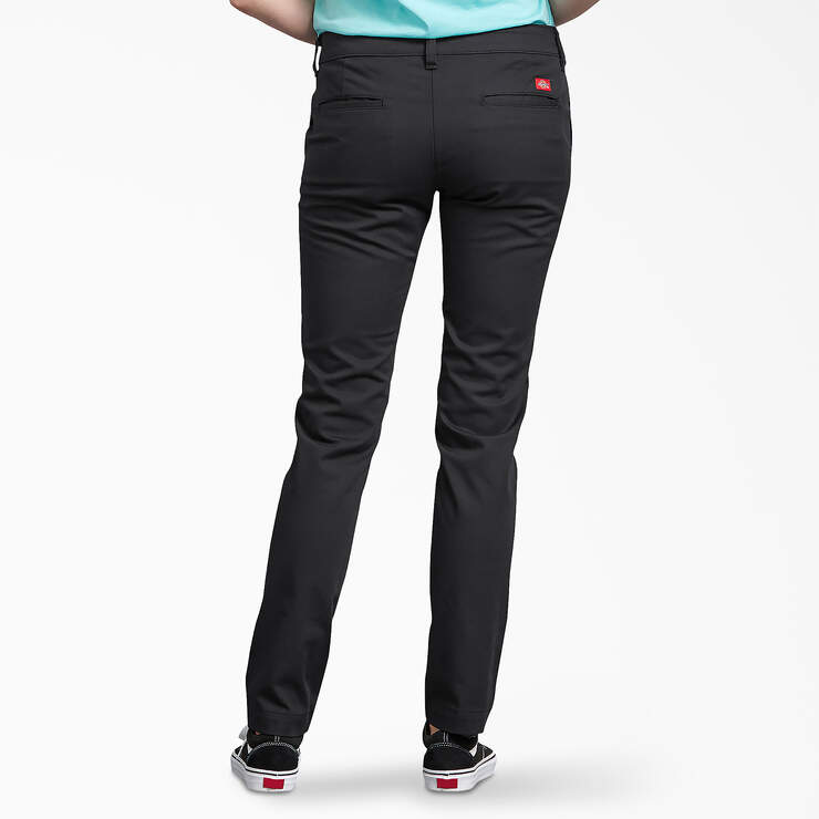 Women's Slim Fit Skinny Leg Pants - Rinsed Black (RBK) image number 2