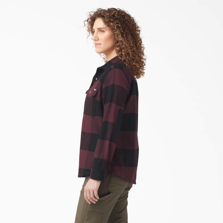 Women’s DuraTech Renegade Flannel Shirt - Burgundy Buffalo Plaid (A2Y) image number 3