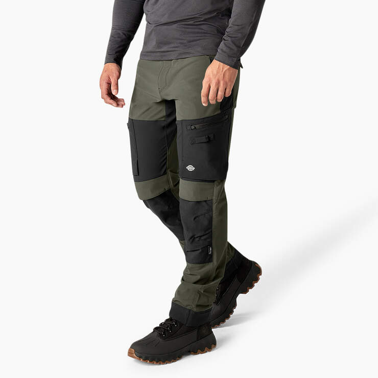 Pantalon ajusté à jambe fuselée et genou renforcé en tissu souple FLEX - Moss/Black (CMB) numéro de l’image 3