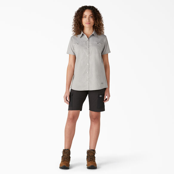 Haut de travail fra&icirc;cheur &agrave; manches courtes pour femmes - Alloy Heather &#40;LYH&#41;