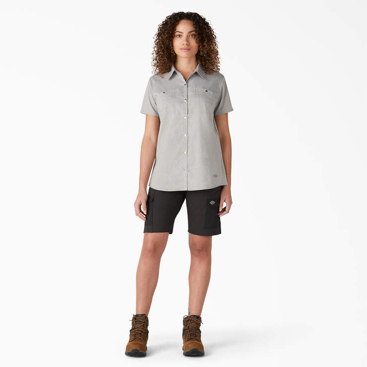 Women's Cooling Short Sleeve Work Shirt - Alloy Heather (LYH) image number 4