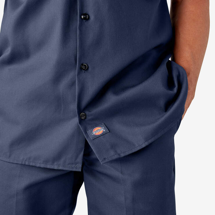 Short Sleeve Work Shirt - Navy Blue (NV) image number 14