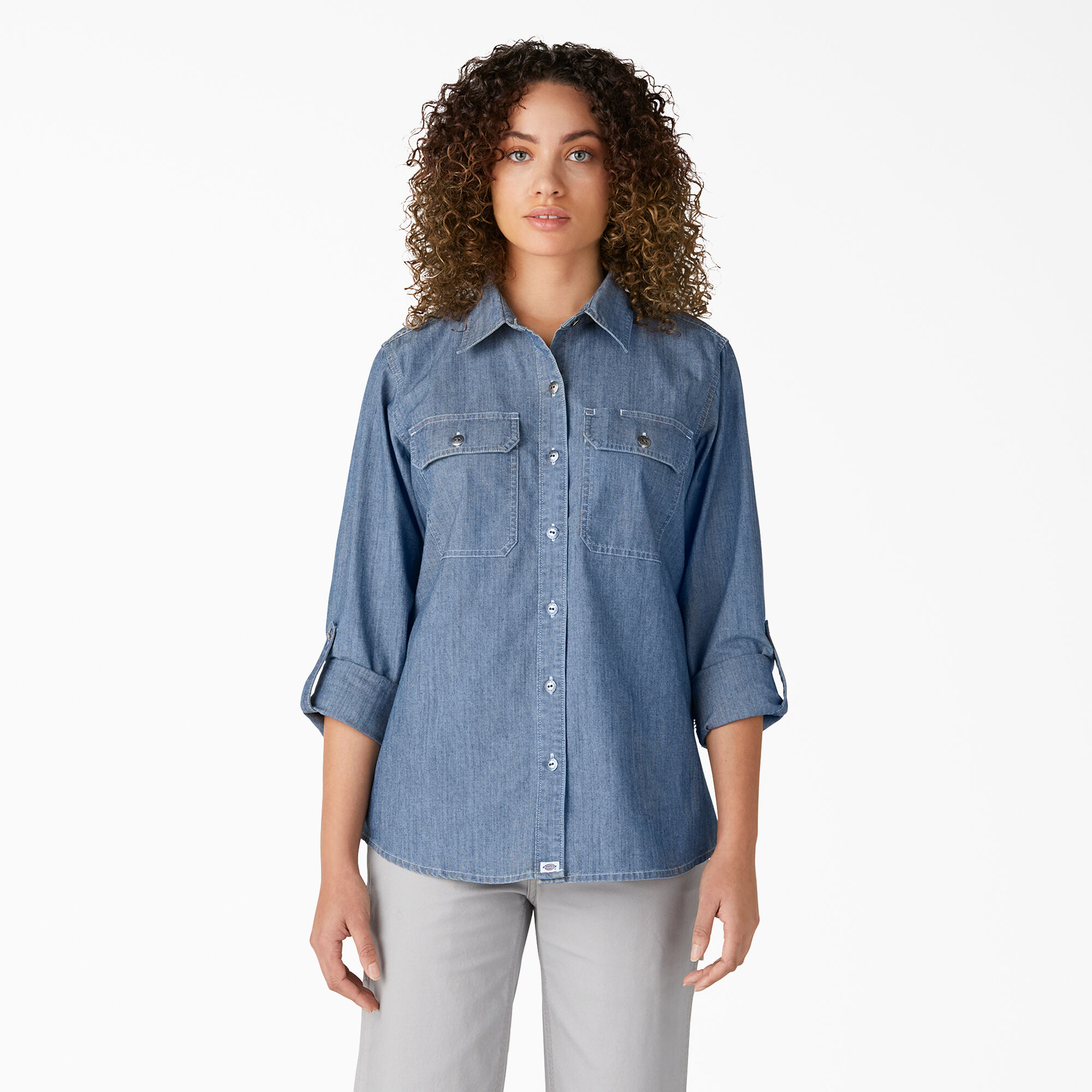 Womens denim chambray shirt 2025