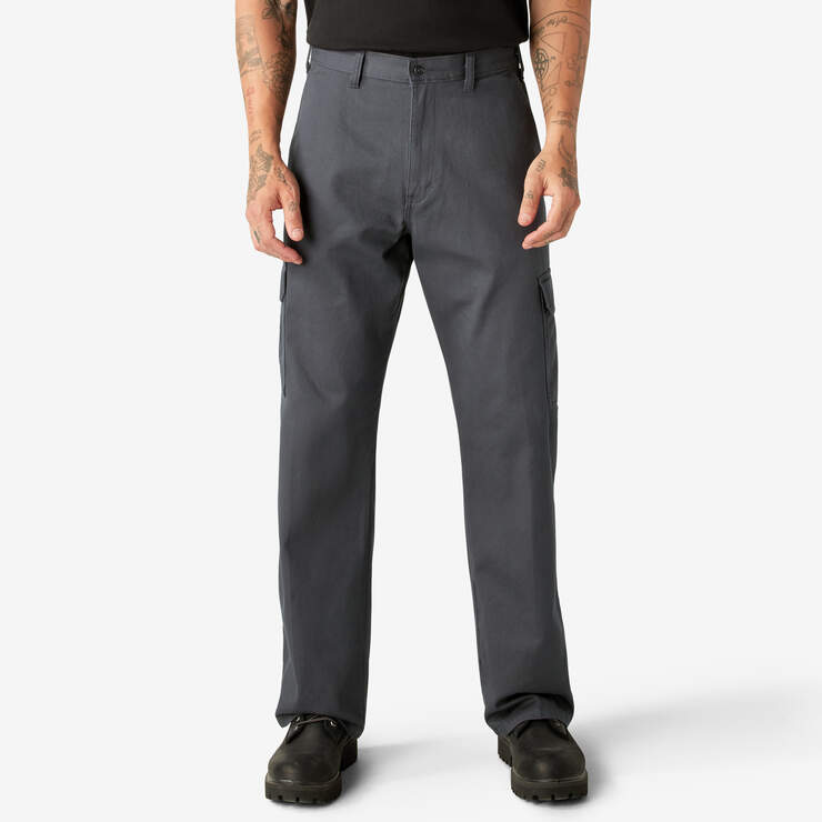 Pantalon cargo ample à jambe droite - Rinsed Charcoal Gray (RCH) numéro de l’image 1