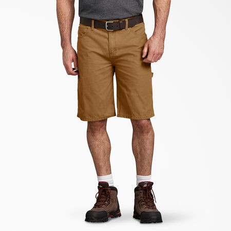 Relaxed Fit Duck Carpenter Shorts, 11&quot; - Rinsed Brown Duck &#40;RBD&#41;