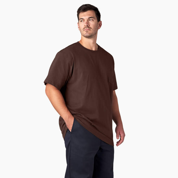 T-shirt épais à manches courtes et à poche - Chocolate Brown (CB) numéro de l’image 8