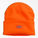 Tuque longue en tricot &agrave; revers - Neon Orange &#40;NA&#41;