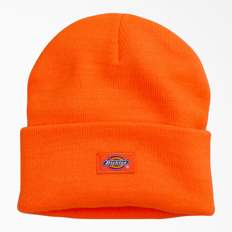 Tuque longue en tricot &agrave; revers - Neon Orange &#40;NA&#41;