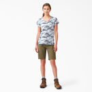 Women&#39;s Short Sleeve V-Neck T-Shirt - Flint Blue Camo &#40;F2C&#41;