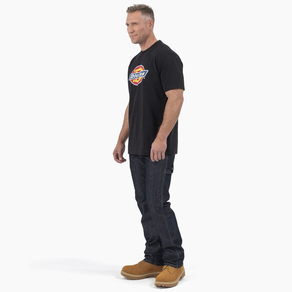 T-shirt imprim&eacute; avec logo tricolore &agrave; manches courtes - Black &#40;KBK&#41;
