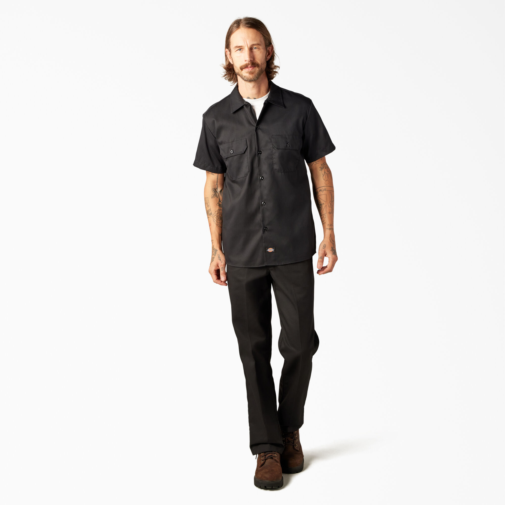 Men s FLEX Slim Fit Short Sleeve Work Shirt Dickies Canada
