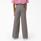 Pantalon &agrave; taille haute et &agrave; jambe large Bakerhill pour femmes - Brown Plaid &#40;BP3&#41;